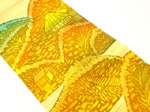 塩瀬風景模様名古屋帯